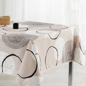 Vlekbestendig tafelkleed Beige spiraal