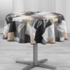 Vlekbestendig tafelkleed Beige zwart met veer